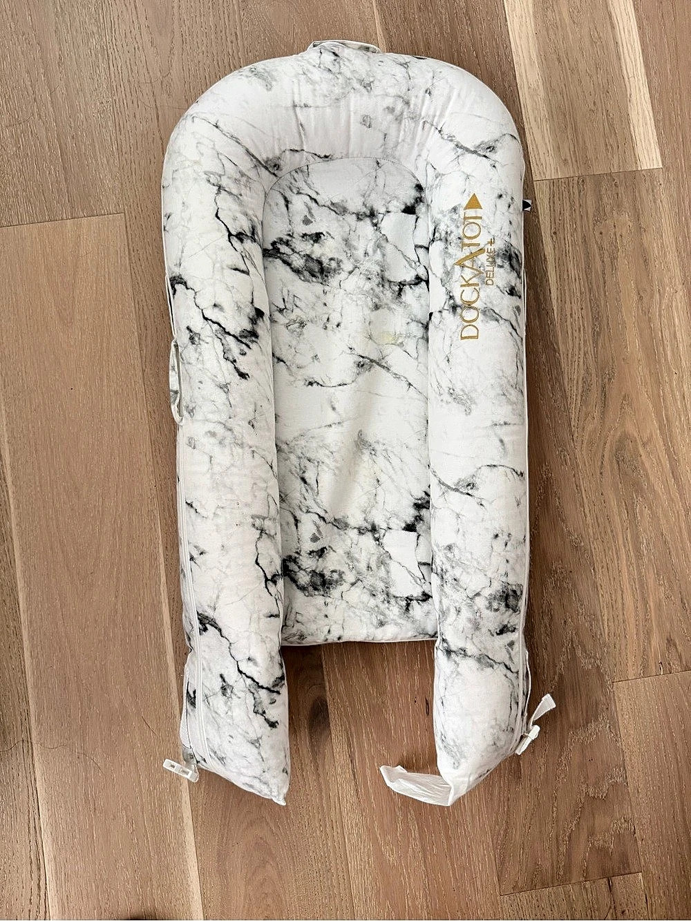 DockATot Deluxe+ + Dog Lounger in White & Gray